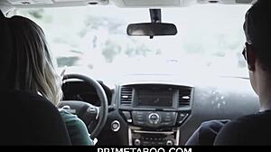 Pervert Stories: Driving Teacher Engages in Fucking with Teen 18+ in Car, Bent Over and Cowgirl