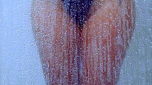 COLLEGE TANNED GORGEOUS GIRL TAKE A SHOWER IN BIKINI