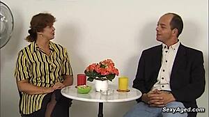 German Mature with Hairy Pussy Nailed by Huge Cock