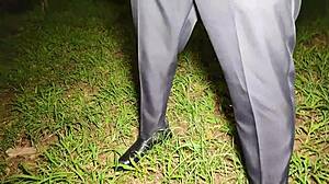 yuri gaucho boss shows off his big cock masturbation until he cums hard