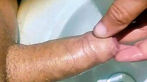 Hidden Man Masturbates in Bathtub Sink.