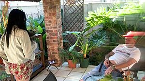 Mutual masturbation outdoor with my stepsis