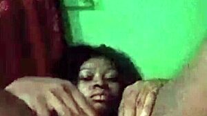 teen girl having fun alone in the dark