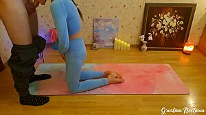 fucked my yoga girl bent over hard