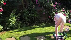 my sexy neighbor always catches my eye outside