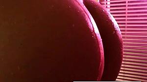 Super Sexy Olivia Austin Teases Her Big Tits and Ass in the Shower, Nude and Masturbating Playfully