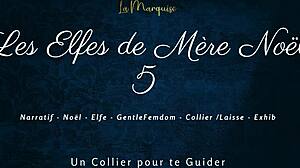 French femdom with dirty talk and leash,