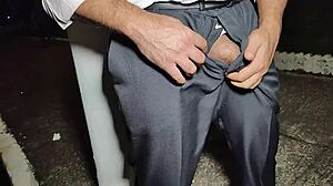 yuri gaucho boss shows off his big cock masturbation until he cums hard