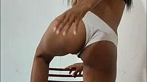 latina shakes buttocks sensually