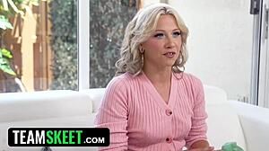 Cute Blonde's First Porn Shoot: Rules Broken, Orgasms Achieved?