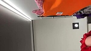 Public fucking in changing room with deepthroat