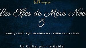 French femdom with dirty talk and leash,