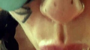 Cosplay kitty sucks cock then gets fucked cum on me