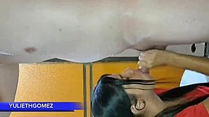 at the gym i sneak a blowjob to stepfather while trainer watches