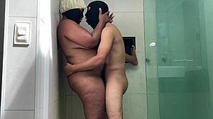 Young Guy Takes Me Passionately on All Fours in the Shower