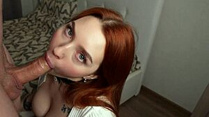 Will This Redhead's Sloppy Blowjob Make You Cum?