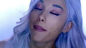 beautiful petite celebrity shows tongue focus