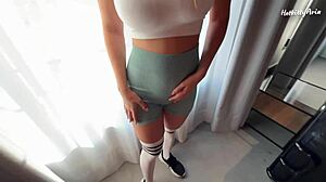 Neighbor Caught Naked, Fucks Her Tight Pussy and Perfect Ass Hard