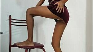 latina shakes buttocks sensually