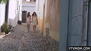 francesca dicaprio and stella cox peeing in public