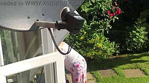 my sexy neighbor always catches my eye outside