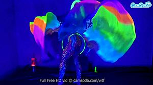 Jewelz Blu Body Paints and Masturbates with Toys!