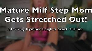 kymber leigh, the mature step mom, gets her pussy stretched by a big cock in this amateur scene