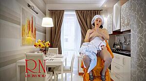 Cinderella Without Panties Sews Dresses For Her Stepmother And Stepsisters