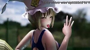 3D HQ Blonde with Big Tits Rides Cowgirl in Bathing Suit