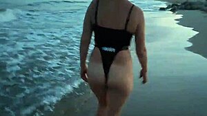 blonde flashes tits and sucks cock publicly