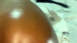 This ebony teen 18+ whore completely destroys her wet pussy with a thick dildo.