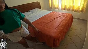 Beautiful young Lucia arrives for lingerie modeling, but the casting turns into a passionate encounter with cum on her big tits