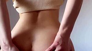 Super Hot Tiny Teen Maiskii Fingers Wet Shaved Pussy with Toys