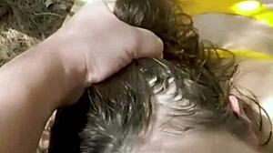 Italian milf sucks and fucks monster cocks