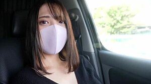 japanese college girl in outdoor amateur shoot