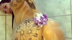 Latina Punk Princess Teases Under Shower