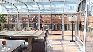 Two Ripped Studs Dominate Ebony Queen Lyric Sky's Face with Big Cocks.