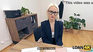 loan4k blonde whore gets rough anal fuck for a loan!