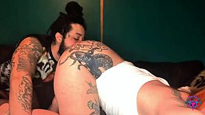 Foxxy Cumpie, Big Butt French Ginger Slut, Pounded Roughly with Wet Blowjob, Sloppy Ass Eating, and Pussy Creamy Cumpie