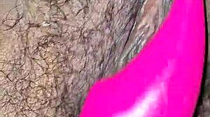 Very Hot Hairy Desi Bhabhi Inserts Dildo Moaning