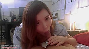 special lesson with private chinese teacher ends in deep creampie - nicolove