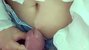 Tease with my hands on hairy pussy before insertion