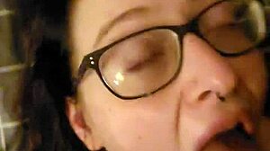 Belle tied down for intense throat domination in bedroom close-up