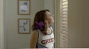 petite cheerleader feels joy splitting on thick cock.