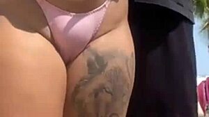 guy slapped my ass on the beach, pulled out his dick, i got scared but ended up sucking it