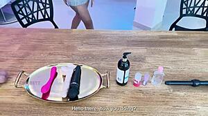 Girl Next Door Teases With Toys In Shorts