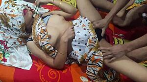 Indian Hot Sexy Aunty in Saari Shows Big Boobs and Ass for Bhabhi Chudai.