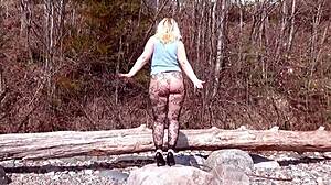 Fishnet Pantyhose Stretches Over My Big Ass!