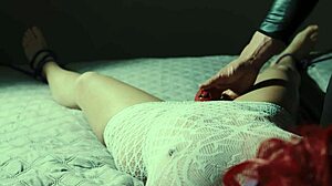 He ties my hands and uses the tool until I finish