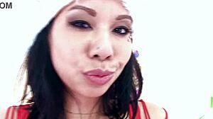 Kimmy Lee Unwraps Huge Cock POV Blowjob Deepthroat Facefuck And Cum Swallow!